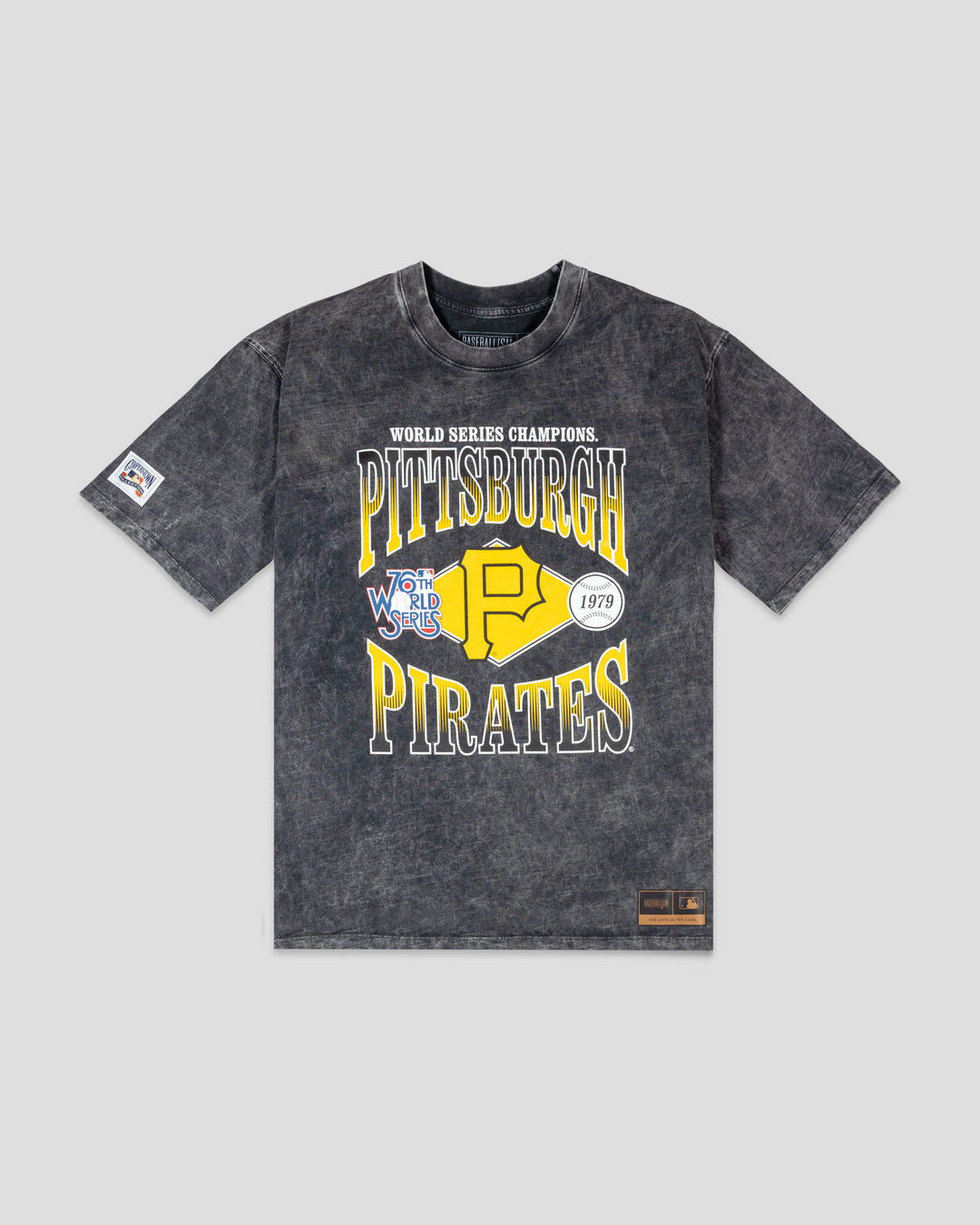 World Series 1979 Vintage Relaxed Fit T-Shirt (Black Acid Wash) - Pitt