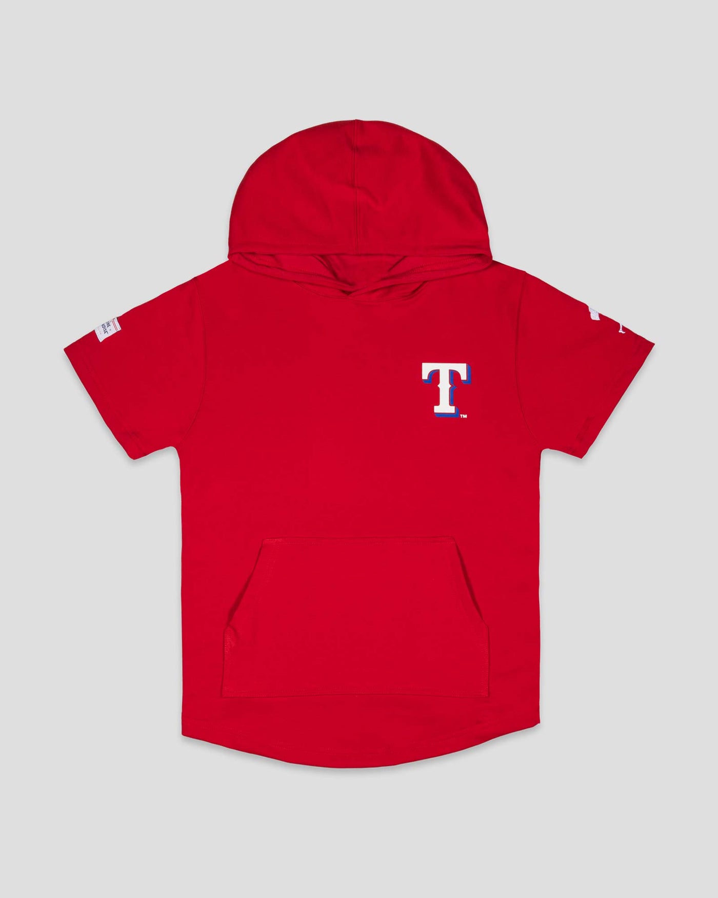 Short Sleeve Hoodie Youth - Texas Rangers (Red)