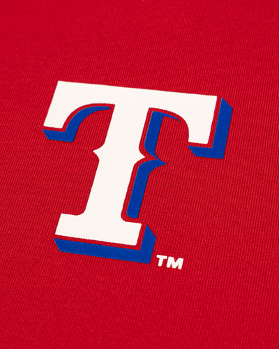 Short Sleeve Hoodie Youth - Texas Rangers (Red)
