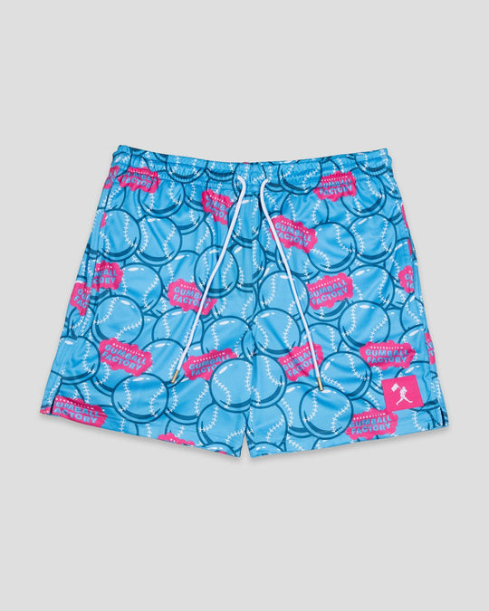 Gumball Factory Diamond Air Mesh Shorts Light Blue Baseballism
