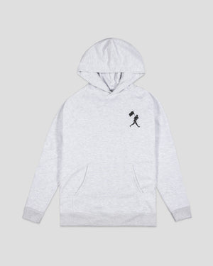 Branded Hoodie (Heather White) - Youth - Baseballism Online