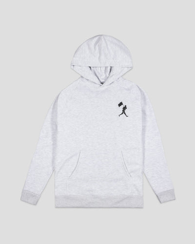 Branded Hoodie (Heather White) - Youth - Baseballism Online