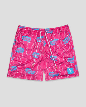 Gumball Factory Diamond Air Mesh Shorts - Pink - Baseballism Online