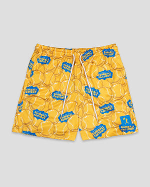 Gumball Factory Diamond Air Mesh Shorts - Yellow - Baseballism Online