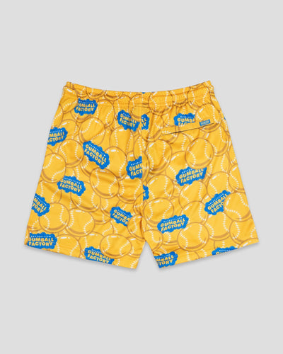 Gumball Factory Diamond Air Mesh Shorts - Yellow - Baseballism Online