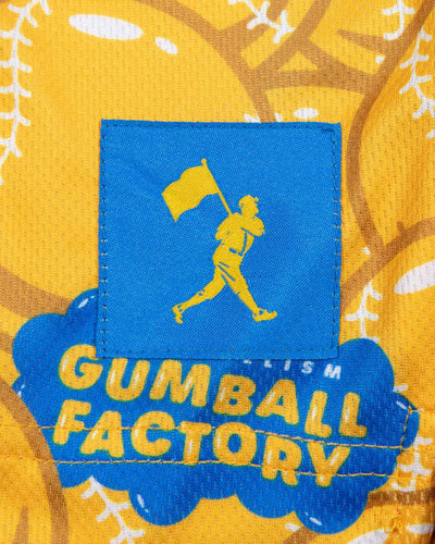 Gumball Factory Diamond Air Mesh Shorts - Yellow - Baseballism Online