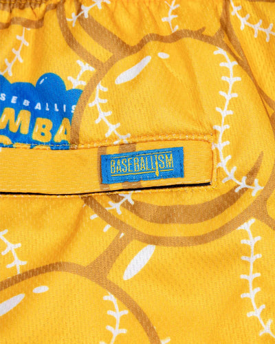 Gumball Factory Diamond Air Mesh Shorts - Yellow - Baseballism Online