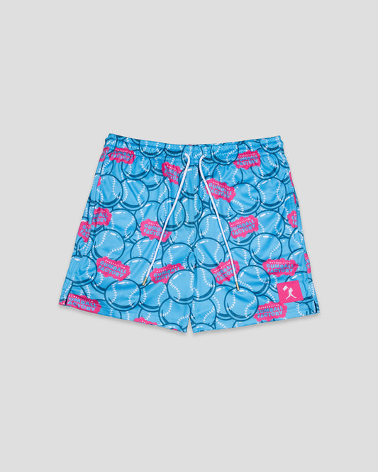 Gumball Factory Diamond Air Mesh Shorts (Light Blue) - Youth - Baseballism Online