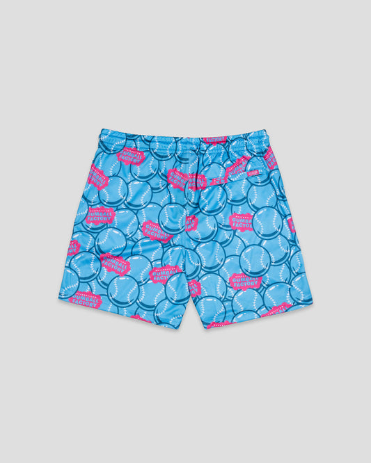 Gumball Factory Diamond Air Mesh Shorts (Light Blue) - Youth - Baseballism Online