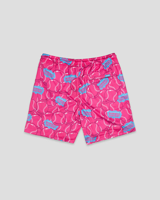 Gumball Factory Diamond Air Mesh Shorts (Pink) - Youth - Baseballism Online