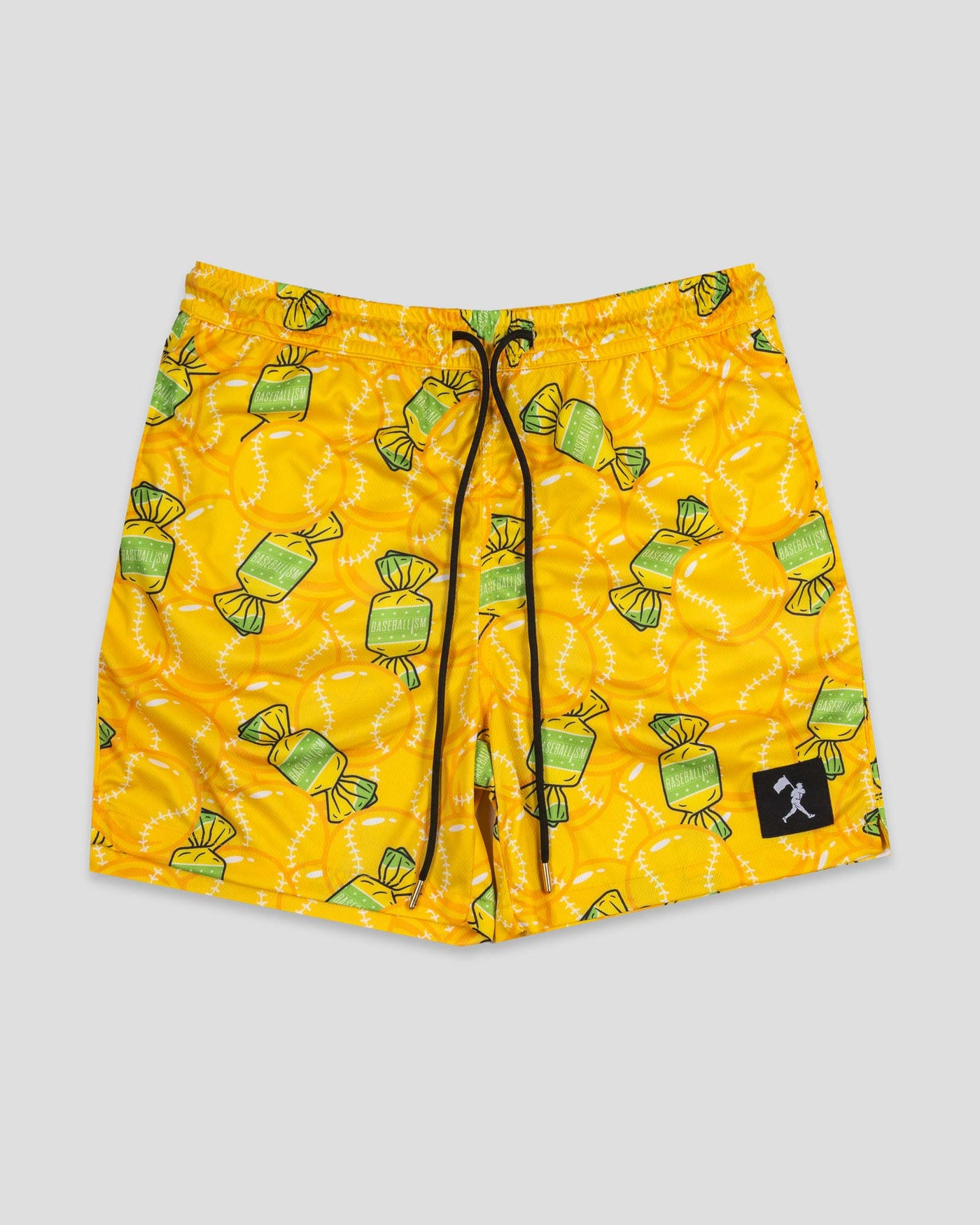 Doubles and Bubbles Diamond Air Mesh Shorts - Banana - Baseballism Online