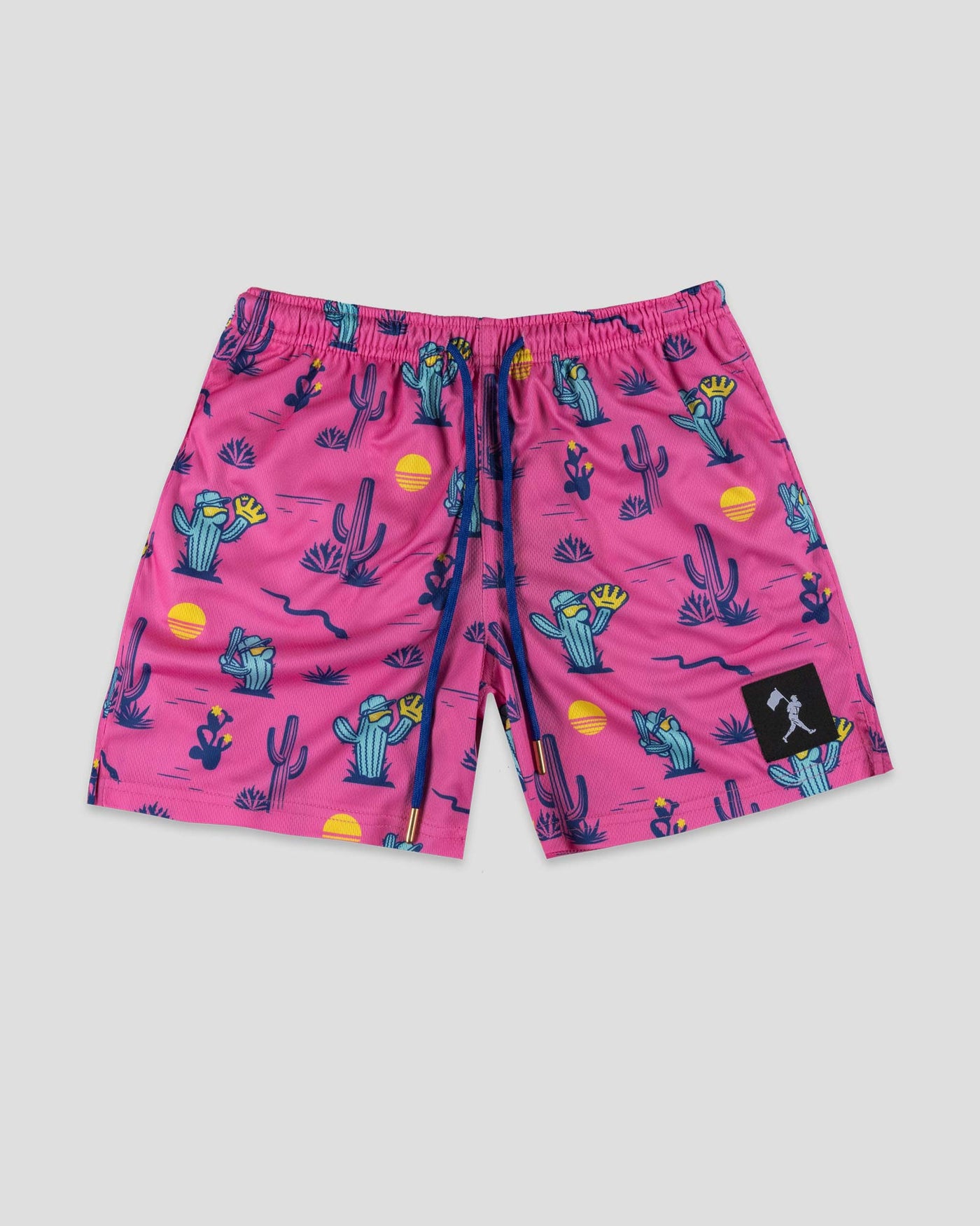 Spring Ball Cactus Diamond Air Mesh Shorts - Pink - Baseballism Online