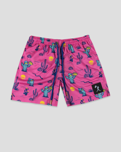 Spring Ball Cactus Diamond Air Mesh Shorts - Pink - Baseballism Online