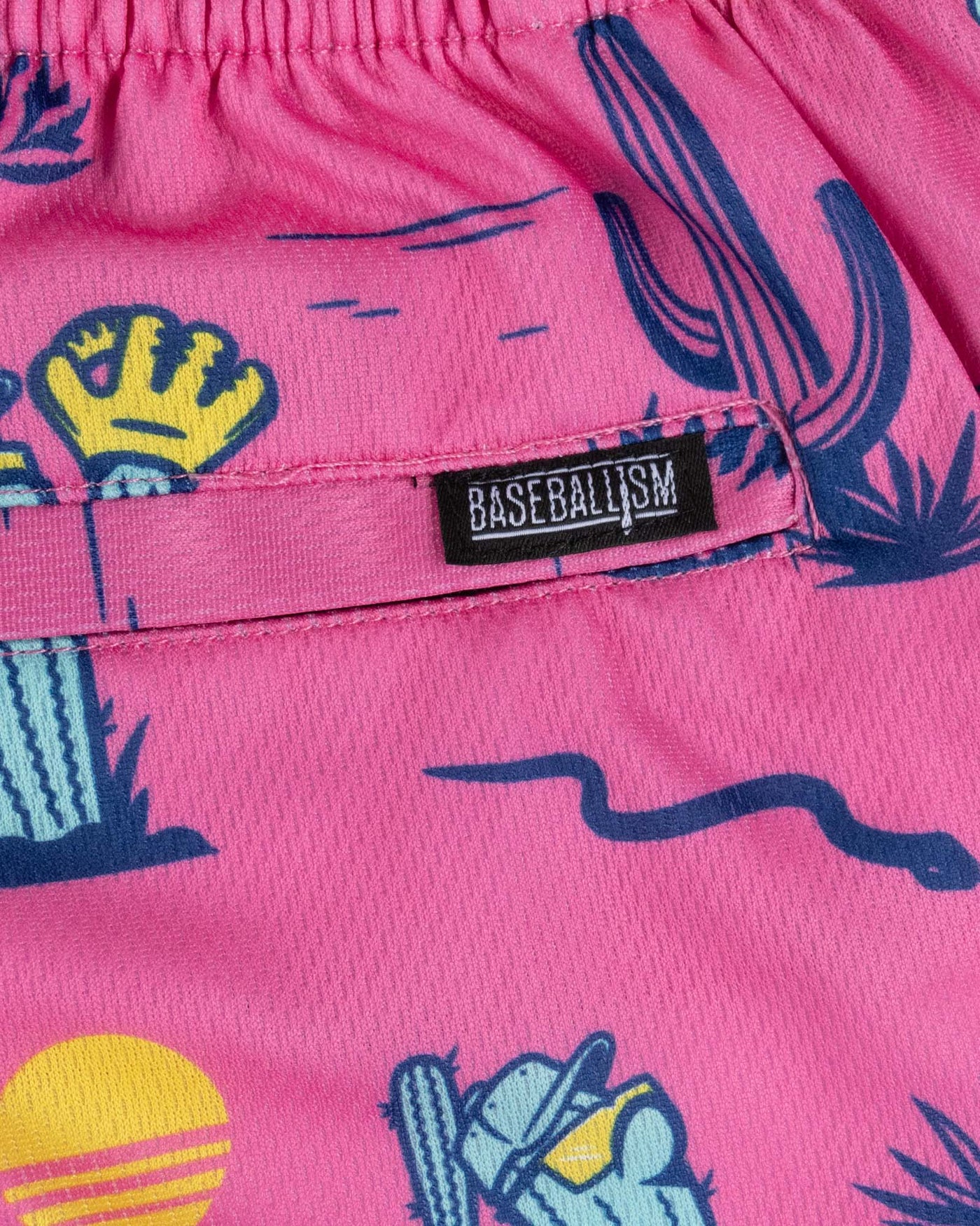 Spring Ball Cactus Diamond Air Mesh Shorts - Pink - Baseballism Online