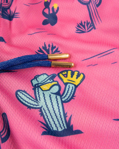 Spring Ball Cactus Diamond Air Mesh Shorts - Pink - Baseballism Online