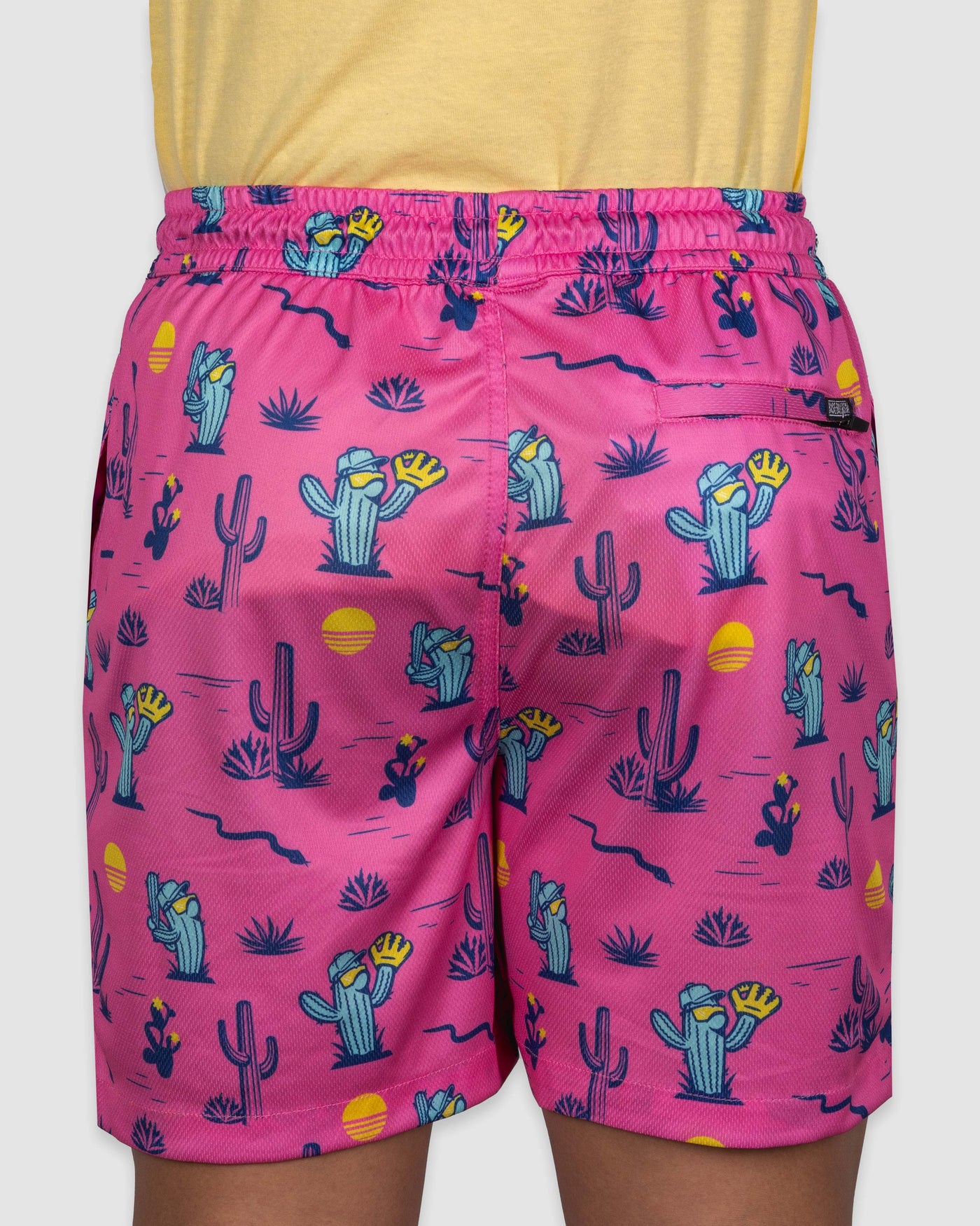 Spring Ball Cactus Diamond Air Mesh Shorts - Pink - Baseballism Online
