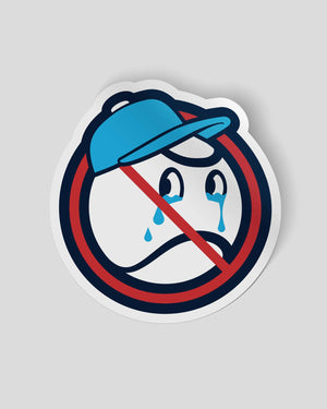 No Crying Sticker - Baseballism Online