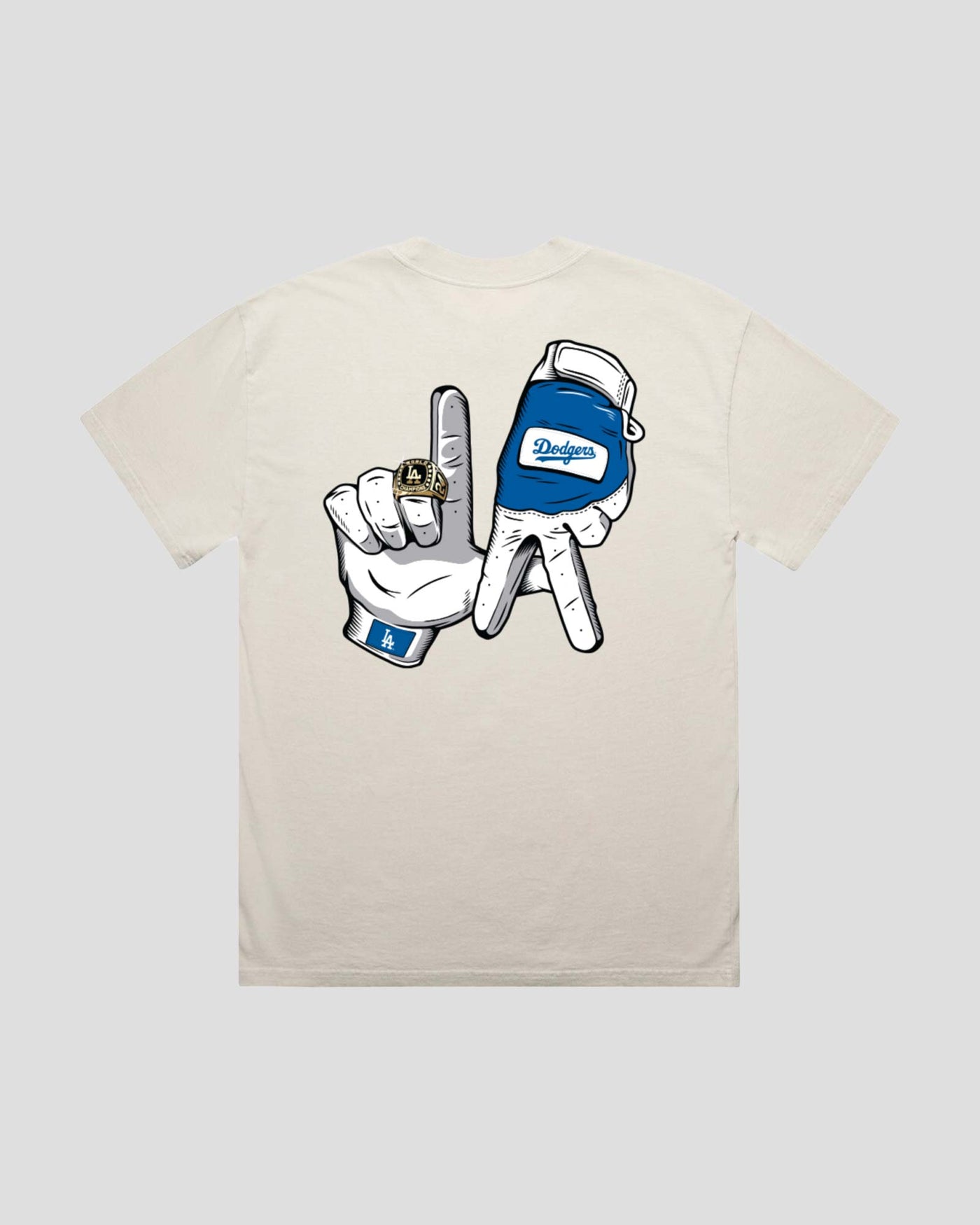 LA Gloves '24 World Series Edition Oversized Cotton Tee - Los Angeles Dodgers (PREORDER SHIP DATE 1/16/2025) - Baseballism Online