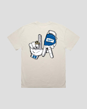 LA Gloves '24 World Series Edition Oversized Cotton Tee - Los Angeles Dodgers (PREORDER SHIP DATE 1/16/2025) - Baseballism Online