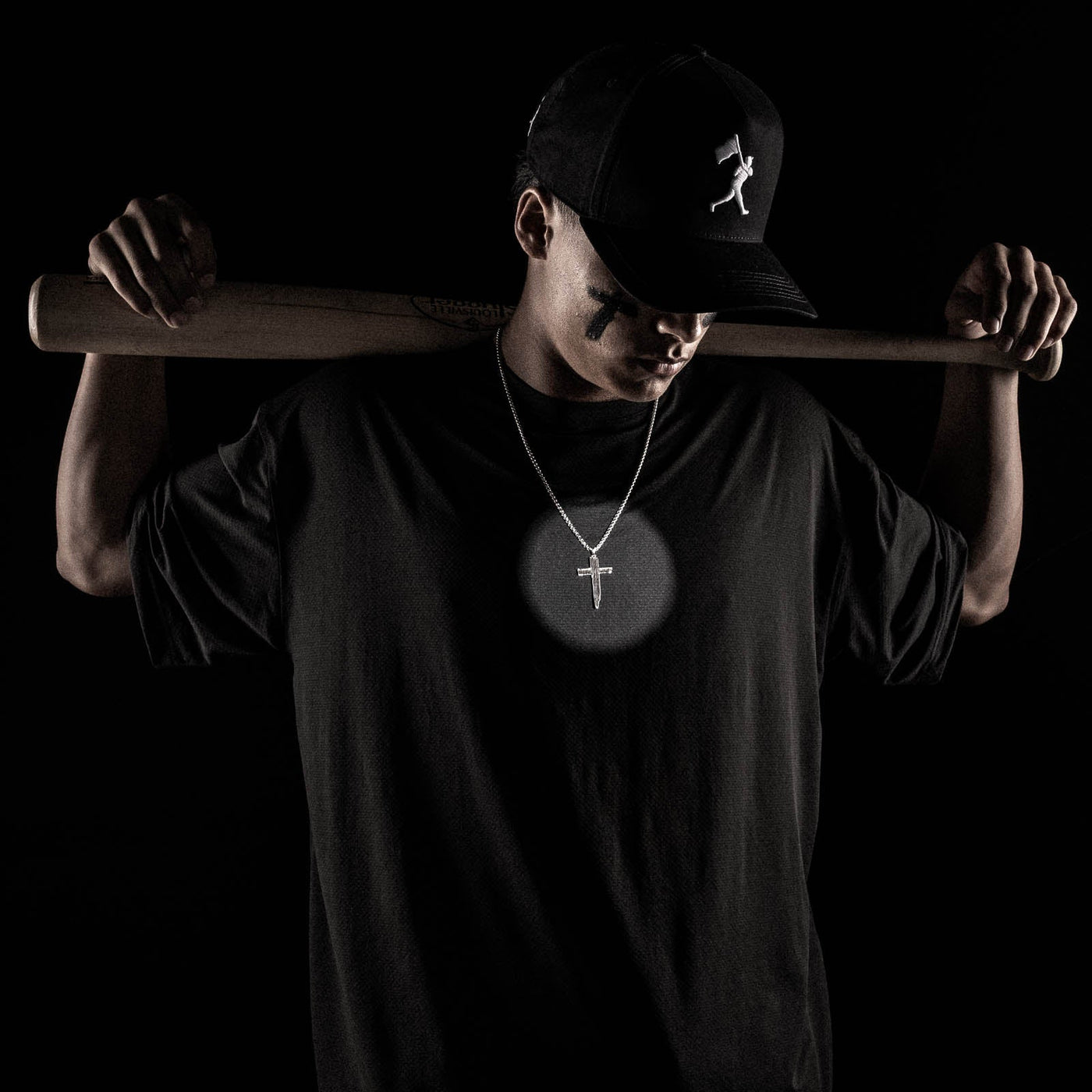 Warrior Eye Black Cross Necklace - Youth