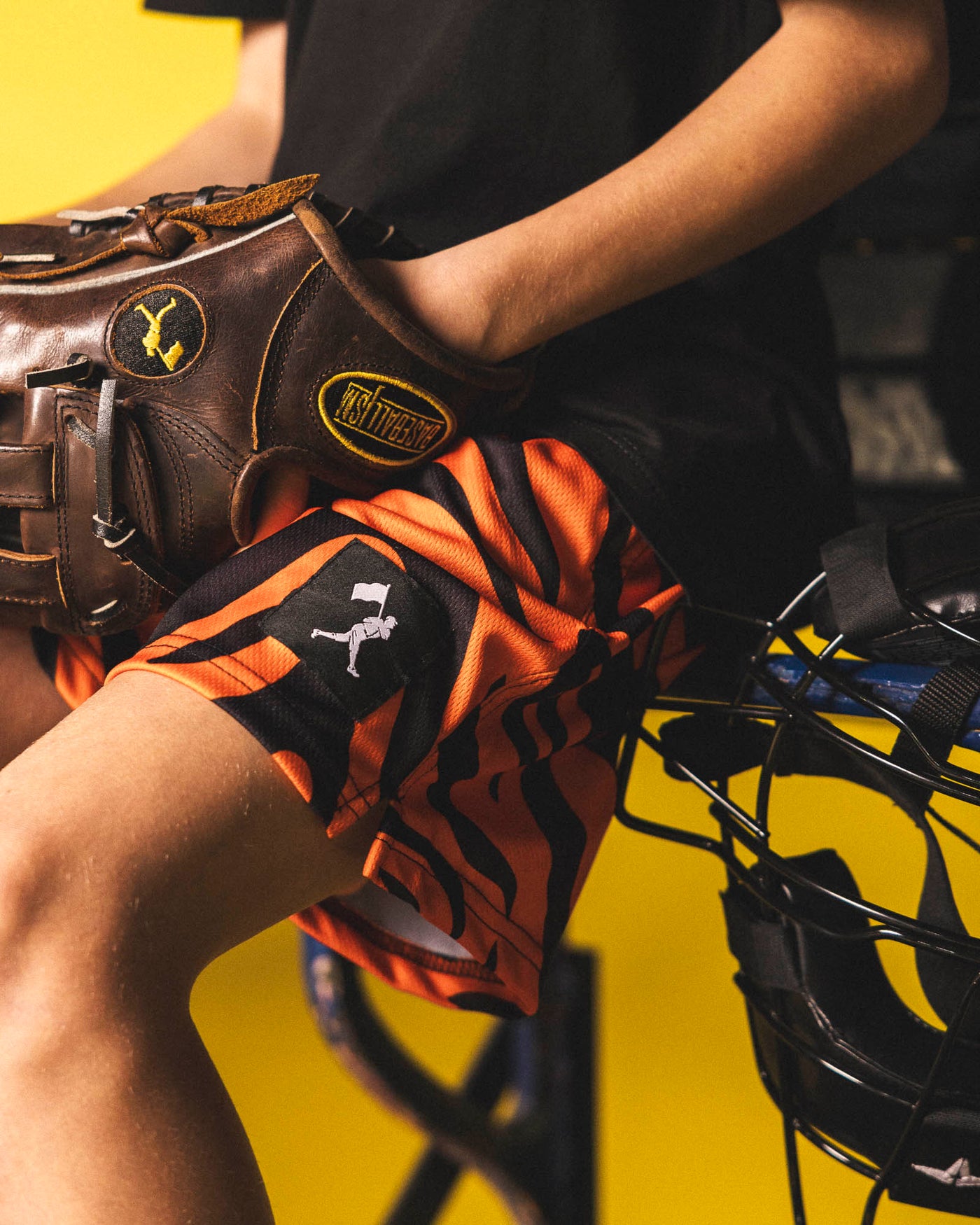 Wild Pitch Diamond Air Mesh Shorts (Tiger) - Youth