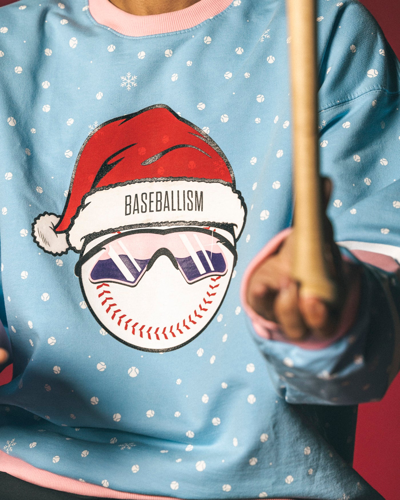 Yuvi Christmas Sweater (Light Blue) - Youth