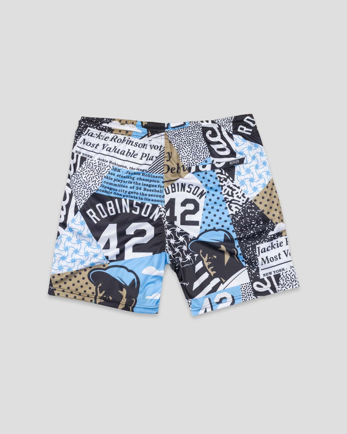 Jackie Robinson Patterned Diamond Air Mesh Shorts - Youth - Baseballism Online
