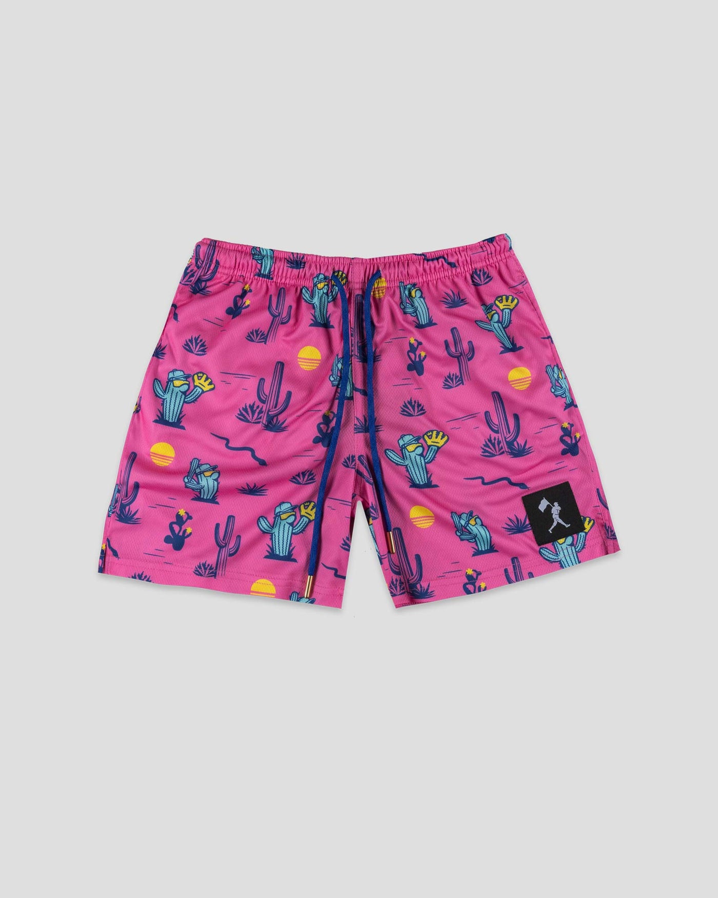 Spring Ball Cactus Diamond Air Youth Mesh Shorts - Pink - Baseballism Online