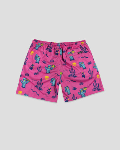 Spring Ball Cactus Diamond Air Youth Mesh Shorts - Pink - Baseballism Online