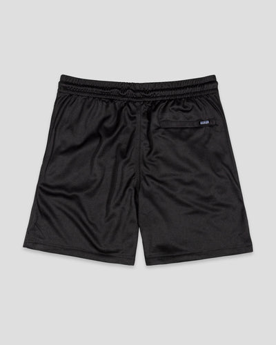 Yuvi Branded Diamond Air Mesh Shorts - Black