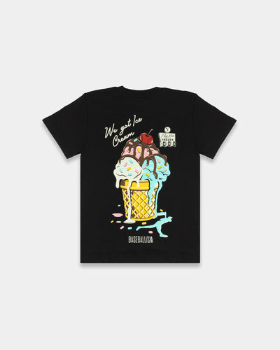 Flag Man Frozen Treats T-Shirt (Black) - Youth | Baseballism Online