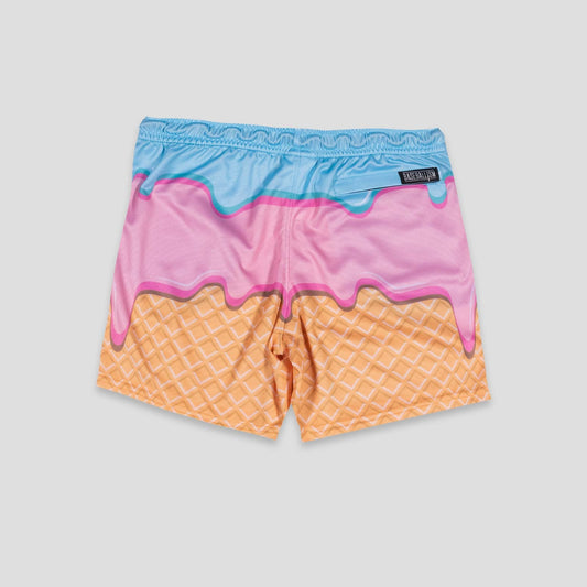 Frozen Treats Ice Cream Sundae Diamond Air Mesh Shorts - Youth - Baseballism Online