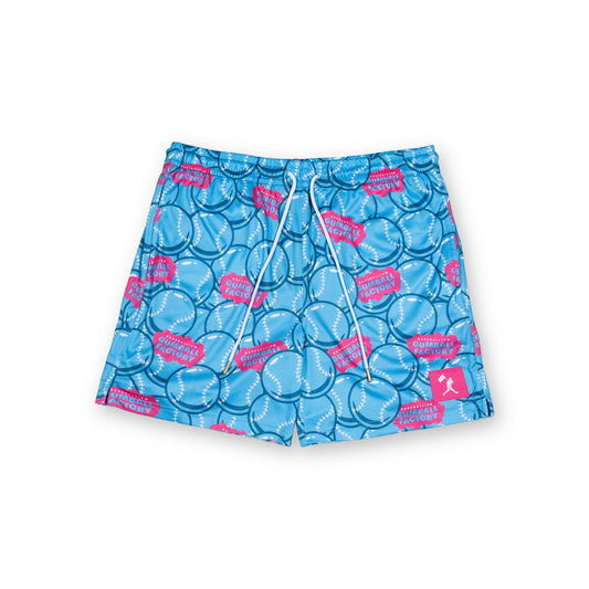Gumball Factory Diamond Air Mesh Shorts (Light Blue) - Youth - Baseballism Online