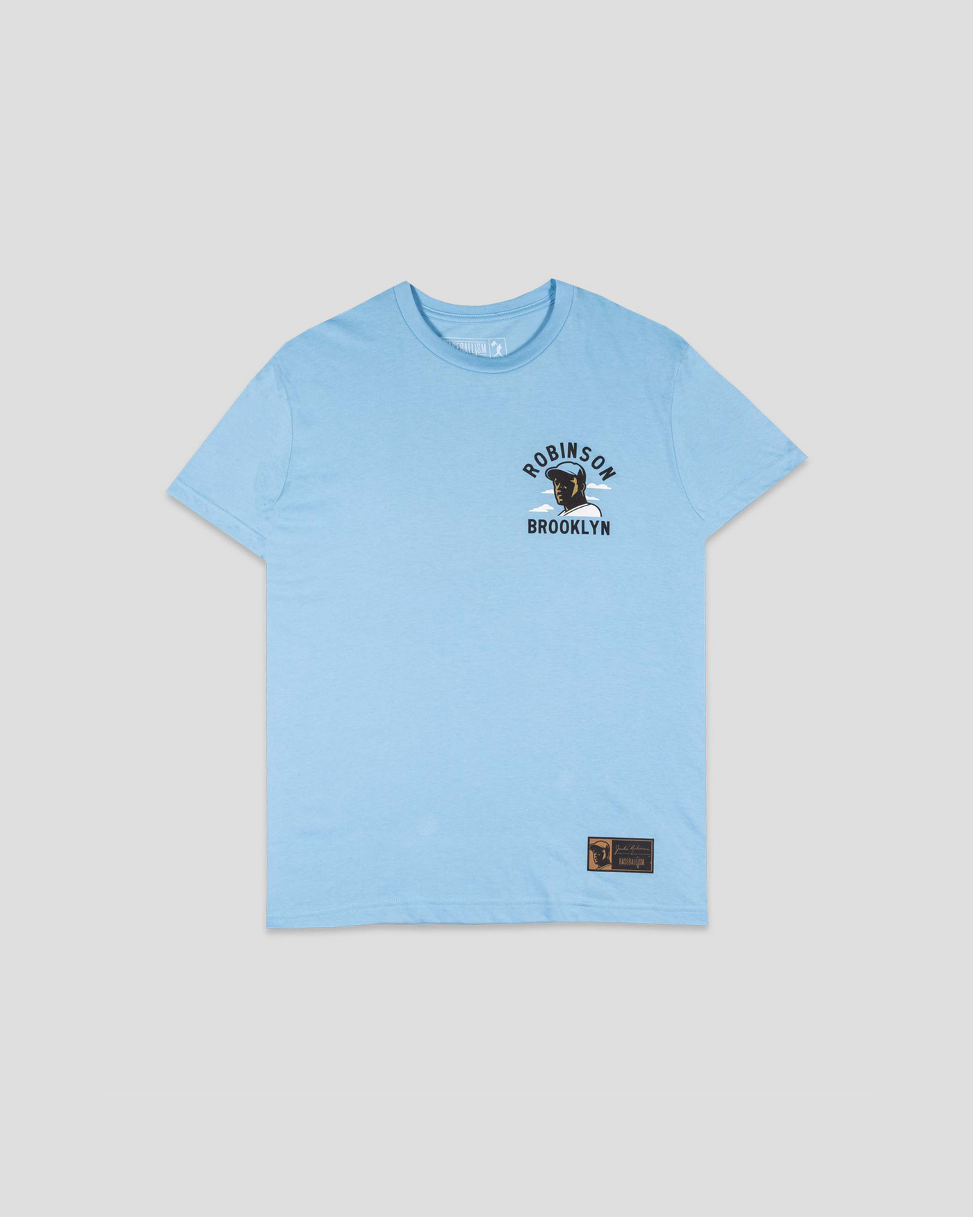 Jackie Robinson Front Page T-Shirt (Light Blue) - Youth