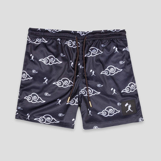 Kumo (Cloud) Anime Diamond Air Mesh Shorts Black - Baseballism Online