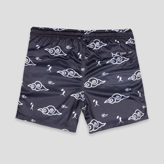 Kumo (Cloud) Anime Diamond Air Mesh Shorts Black - Baseballism Online