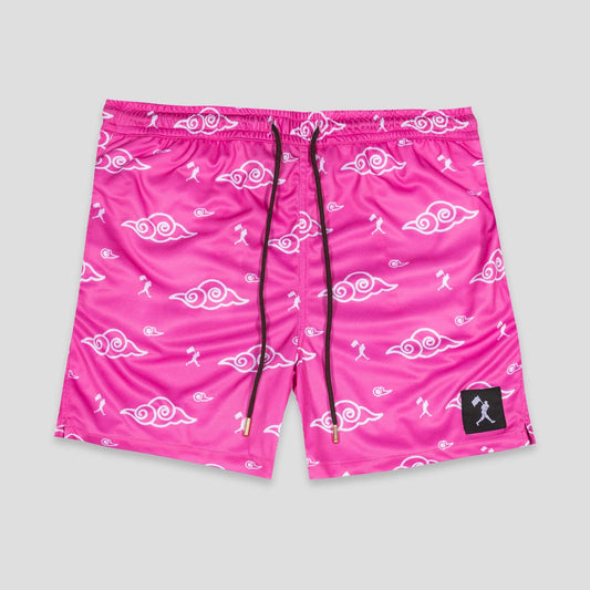 Kumo (Cloud) Anime Diamond Air Mesh Shorts Pink - Baseballism Online