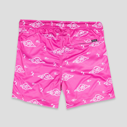 Kumo (Cloud) Anime Diamond Air Mesh Shorts Pink - Baseballism Online