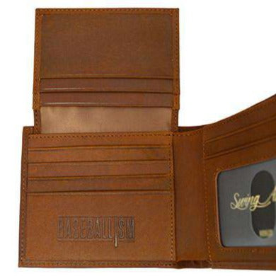 Flag Man Scorebook Bifold Wallet - Glove Leather - Baseballism Online
