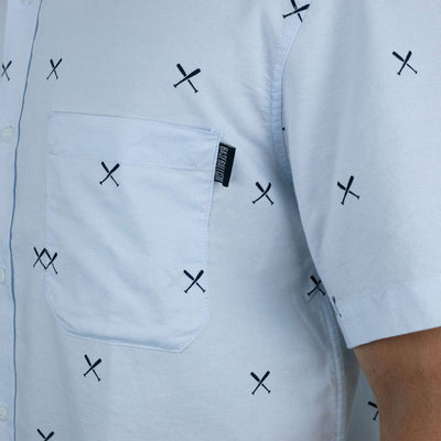 Crossed Bats - Oxford Button Down - Baseballism Online