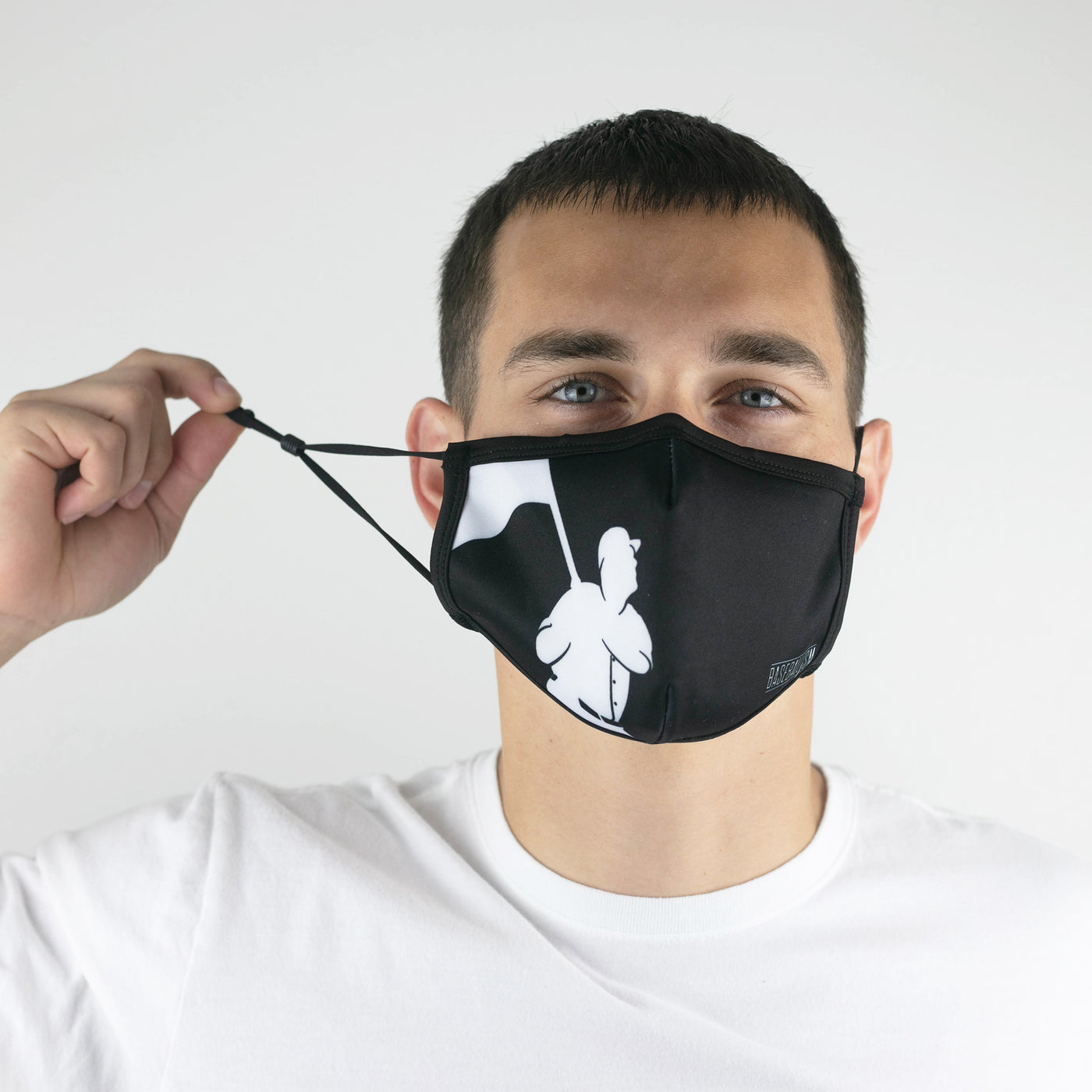 Máscara de moda Flag Man (negro) - Unisex