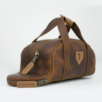 Glove Leather Toiletry Bat Bag