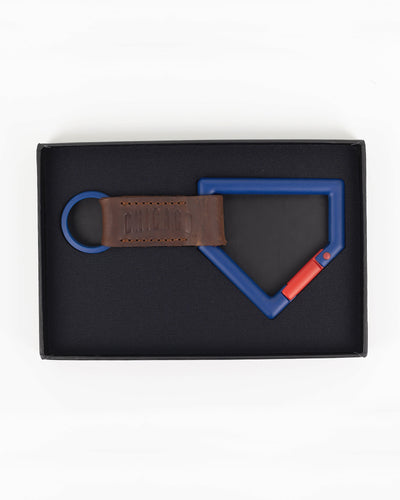 MLB Home Plate Carabiner Key Chain - Chicago Cubs