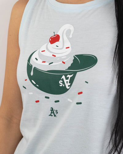Sundae Helmet Annie Tank - Oakland Athletics
