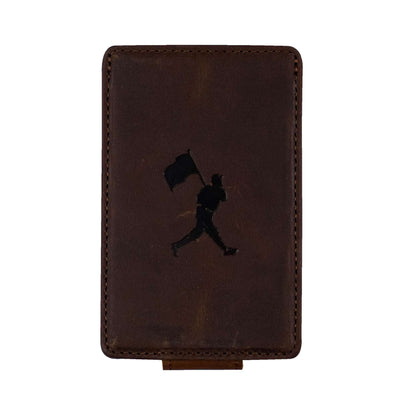 Flag Man Money Clip Wallet - Glove Leather