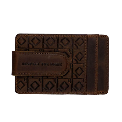 Flag Man Money Clip Wallet - Glove Leather