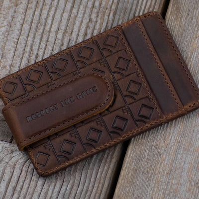 Flag Man Money Clip Wallet - Glove Leather - Baseballism Online