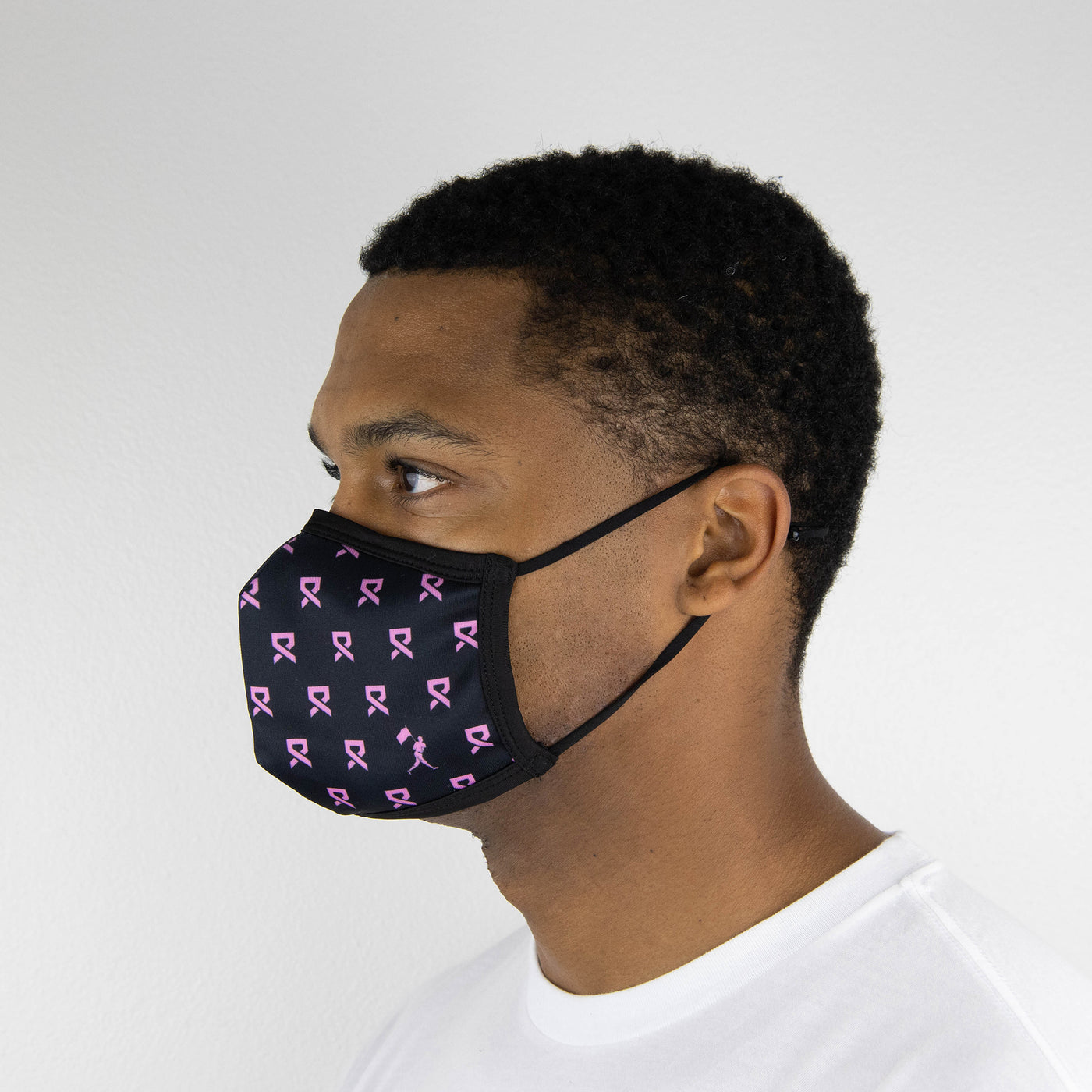 Máscara de moda rosa con cinta de rally - Unisex