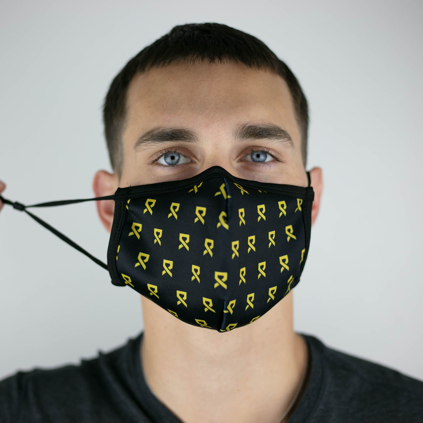 ラリーリボンゴールドファッションマスク - ユニセックス