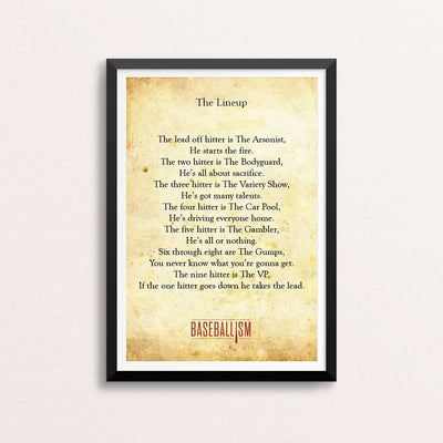 The Lineup 18x12 - Baseballism Online